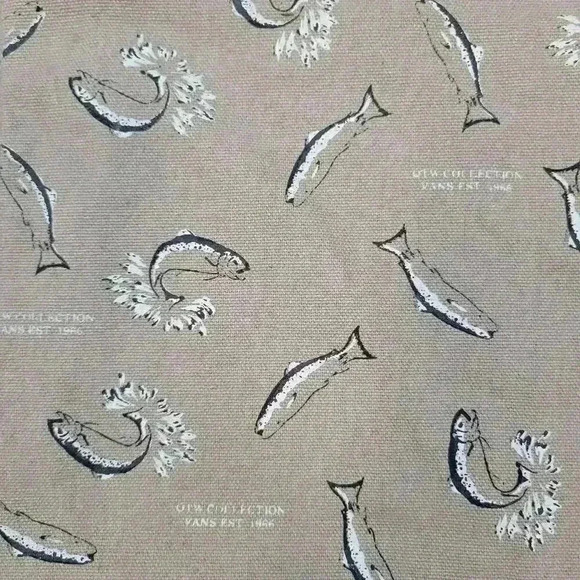 Vans Men's OTW Collection Tan Fish Print Custom Dust Bag - Picture 3 of 4